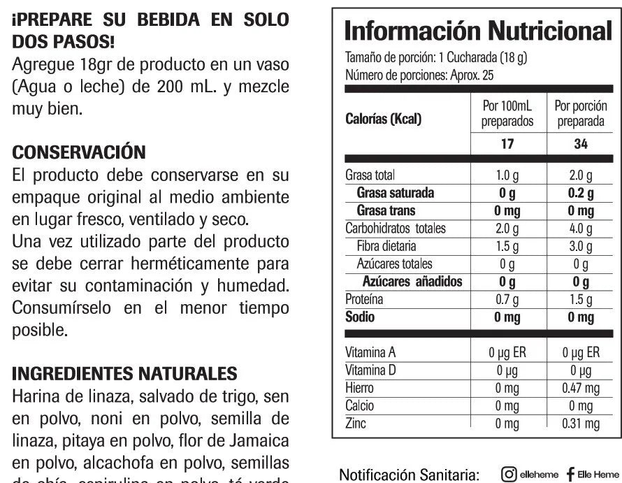 Zana ® | Fibra en polvo para prevenir estreñimiento sabor a frutos rojos