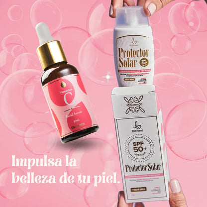 DUO ANTI EDAD Protector Solar Invisible + Vitamina C