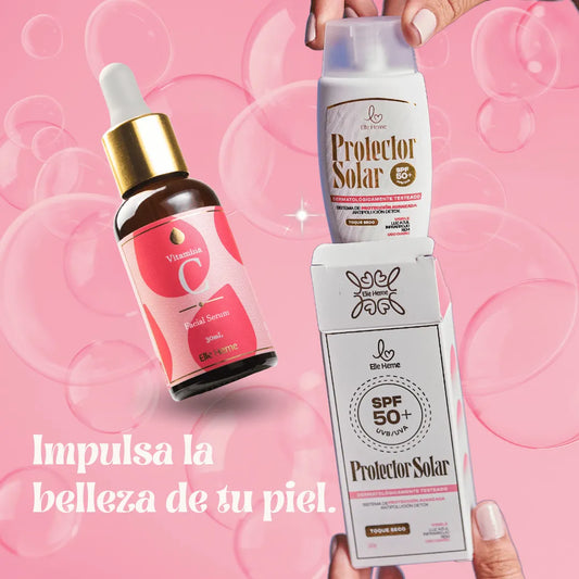 DUO ANTI EDAD Protector Solar Invisible + Vitamina C