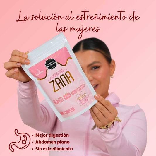 Zana ® | Fibra en polvo para prevenir estreñimiento sabor a frutos rojos