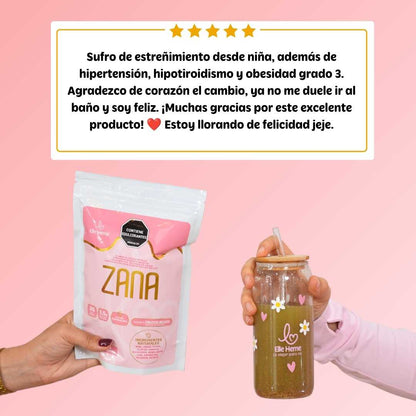 Zana ® | Fibra en polvo para prevenir estreñimiento sabor a frutos rojos