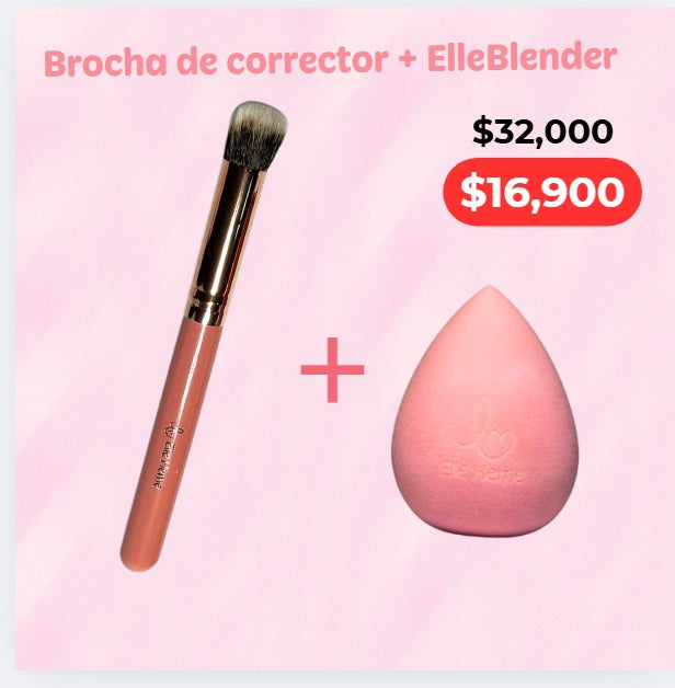 Combo Brocha corrector + ElleBlender