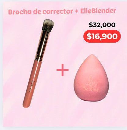 Combo Brocha corrector + ElleBlender